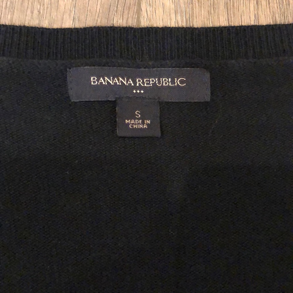 Banana Republic black and white striped cardigan - Picture 2 of 6